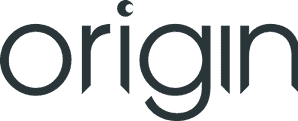 WindowFix - The word "origin" is written in a modern, all-lowercase sans-serif font with distinctive geometric shapes, evoking the sleek lines often seen in aluminum windows.