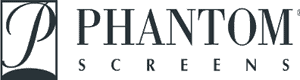 WindowFix - Phantom Screens logo featuring a stylized "P" in a square on the left and the words "PHANTOM SCREENS" in bold uppercase letters to the right, representing high-quality screens.