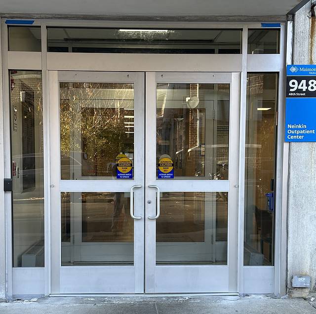 This is a set of automatic doors installed by WindowFix.