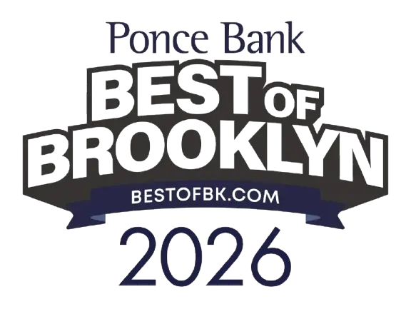 WindowFix - Logo with the text "Ponce Bank Best of Brooklyn 2026" and "BESTOFBK.COM" on a banner below the main title.