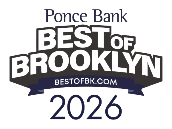 WindowFix - Logo with the text "Ponce Bank Best of Brooklyn 2026" and "BESTOFBK.COM" on a banner below the main title.