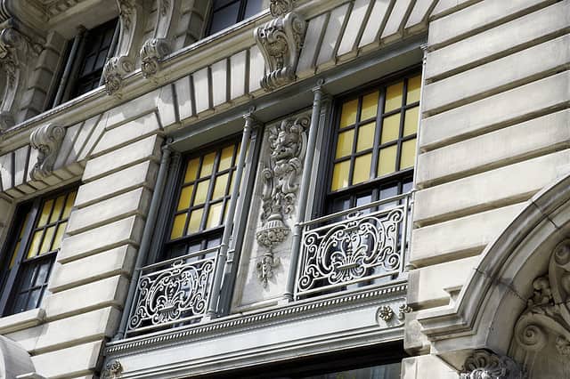 Historic windows in a New York City building.