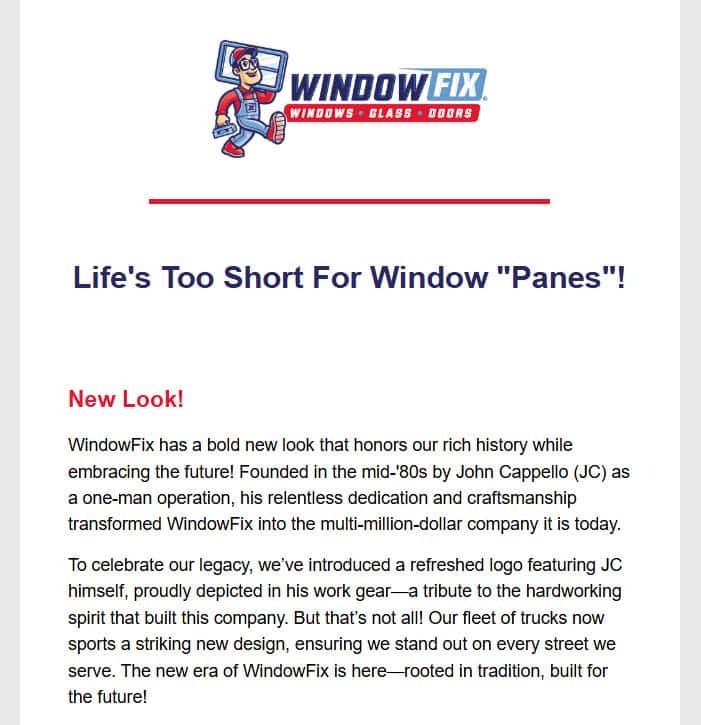 WindowFix Newsletter 2025